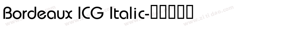 Bordeaux ICG Italic字体转换